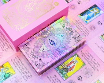 Waterproof Tarot deck * Gold foil Tarot * Tarot cards * 78 Rider–Waite Tarot