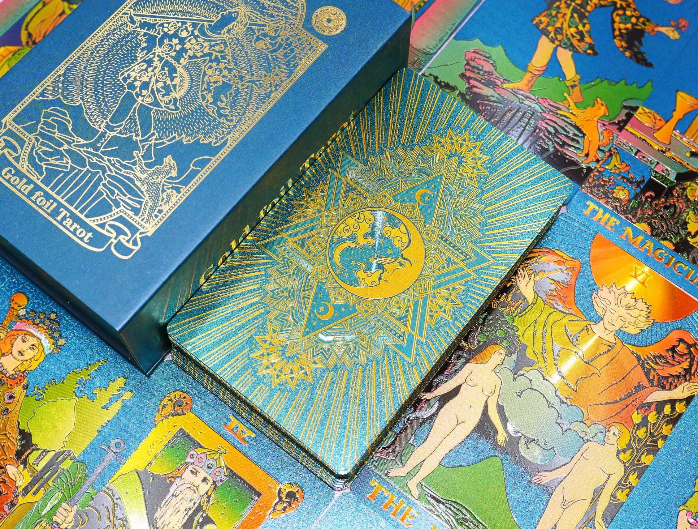 Waterproof Tarot Deck * Gold Foil Tarot * Tarot Cards * 78 Rider–waite ...