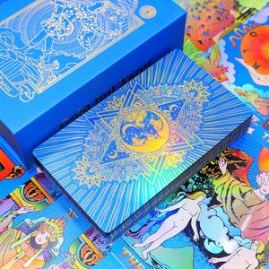 Wasserfestes Tarot Deck * Goldfolien Tarot * Tarotkarten * 78 Rider–Waite Tarot