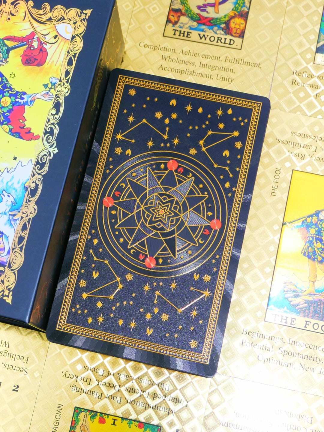 Waterproof Tarot Deck * Gold Foil Tarot * Tarot Cards * 78 Rider–waite ...