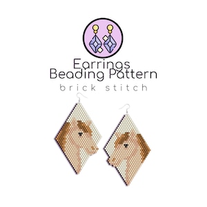 Braune Pferde Ohrringe Muster | Brick Stickmuster mit Word Chart |