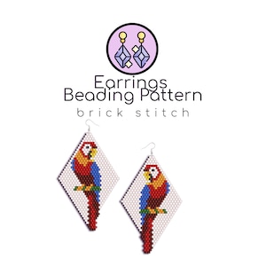Ara Perlen Ohrringe Muster | Brick Stickmuster mit Word Chart |