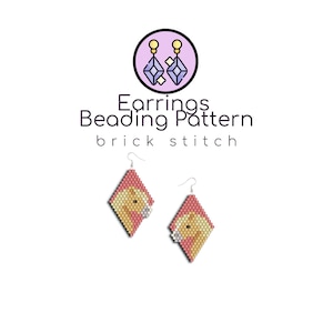 Kleine Pferd Perlen Ohrringe Muster | Brick Stickmuster mit Word Chart |