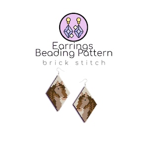 Kleine Pferd Perlen Ohrringe Muster | Brick Stickmuster mit Word Chart |