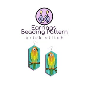 Ara Perlen Ohrringe Muster | Brick Stickmuster mit Word Chart |