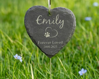 Custom Engraved Pet Garden Stone –pet grave marker,In Memory of Beloved Pet,dog memorial,cat memorial, pet remembrance gift