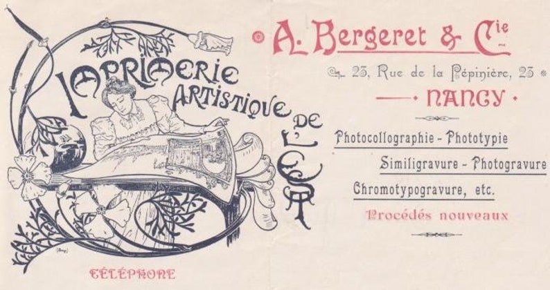 CPA authentique Phototypie A. Bergeret et Cie Nancy Les femmes de l'avenir Gendarme Datée 1902 Excellent état image 3