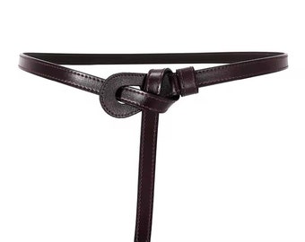 Leather belt coordinated with stylish shirts and dresses for women