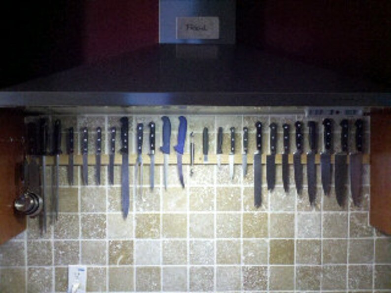 24 Magnetic Knife Holder Hardwood Ceramic Tile Or