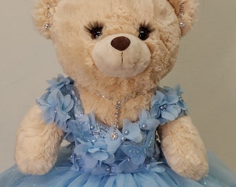 Quinceanera/ Sweet 16 Teddy Bear.                      Baby blue dress.             (Please ask for available teddy bear style.)