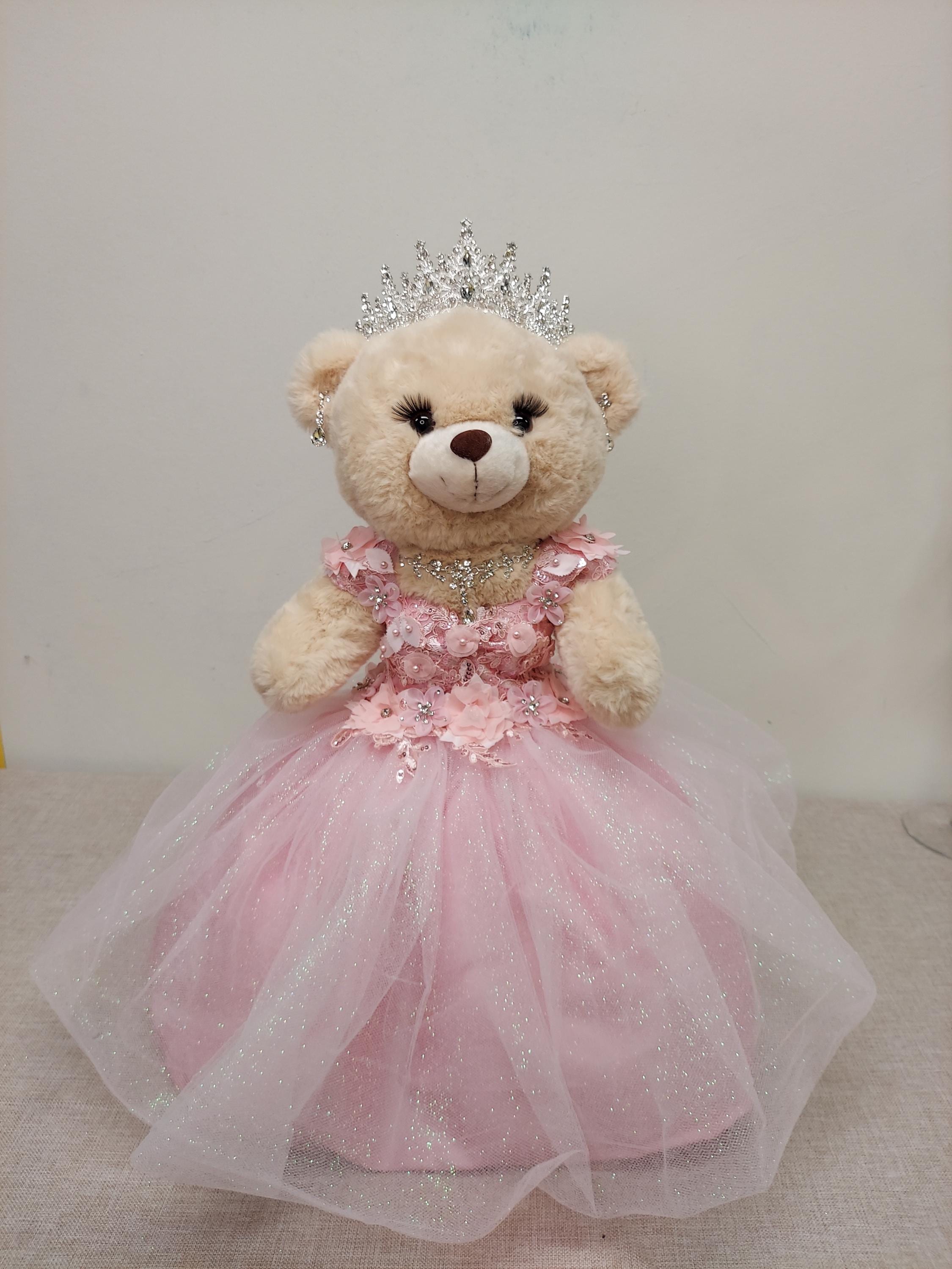 pink teddy bear dress Quinceanera/ Sweet 16 Teddy Bear. Color Dress. (please Ask for Available Teddy  Bear Style.)