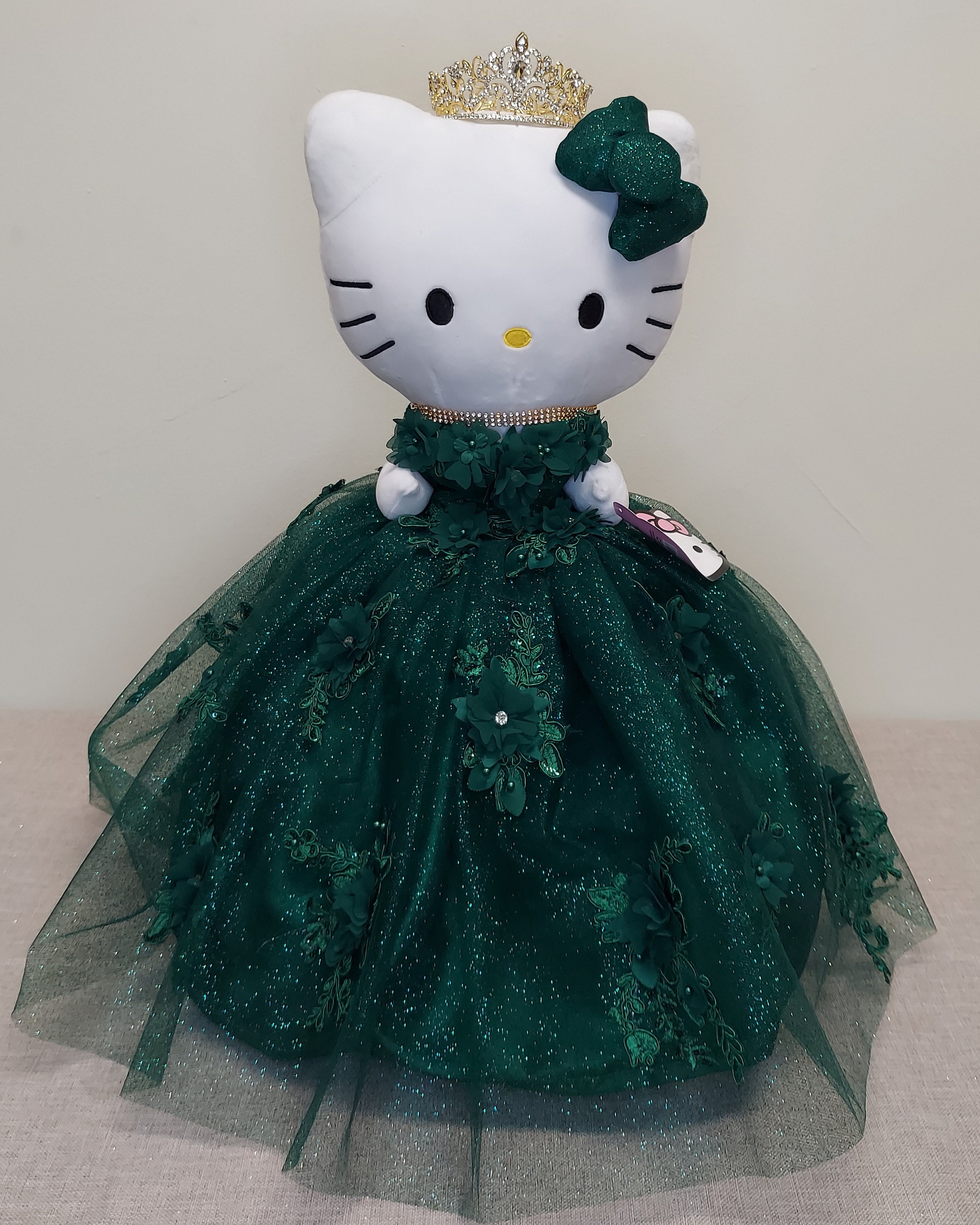 Quinceaera/dulces 16 Hello Kitty. Vestido Color Verde Esmeralda - Etsy