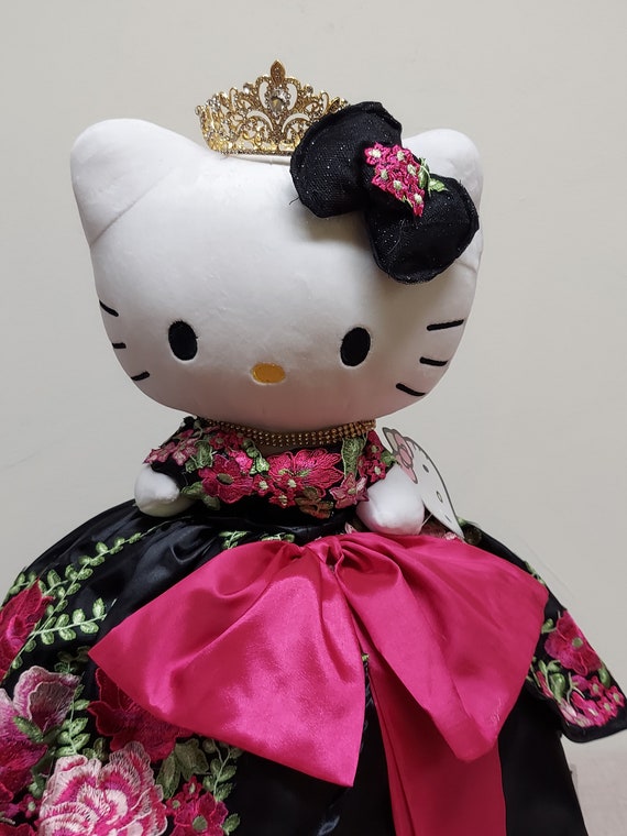 hello kitty black dress Hello Kitty 8" Halloween Plush (Black Dress)