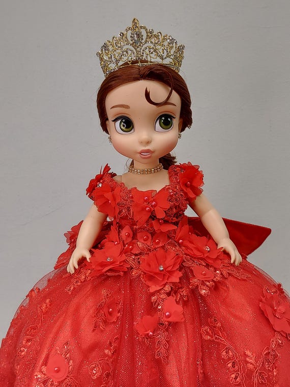 red and gold sweet 16 dress Red Quinceanera Dresses Tulle Lace Appliques Prom Dresses for Sweet 16 –  Hebebridal main image 0