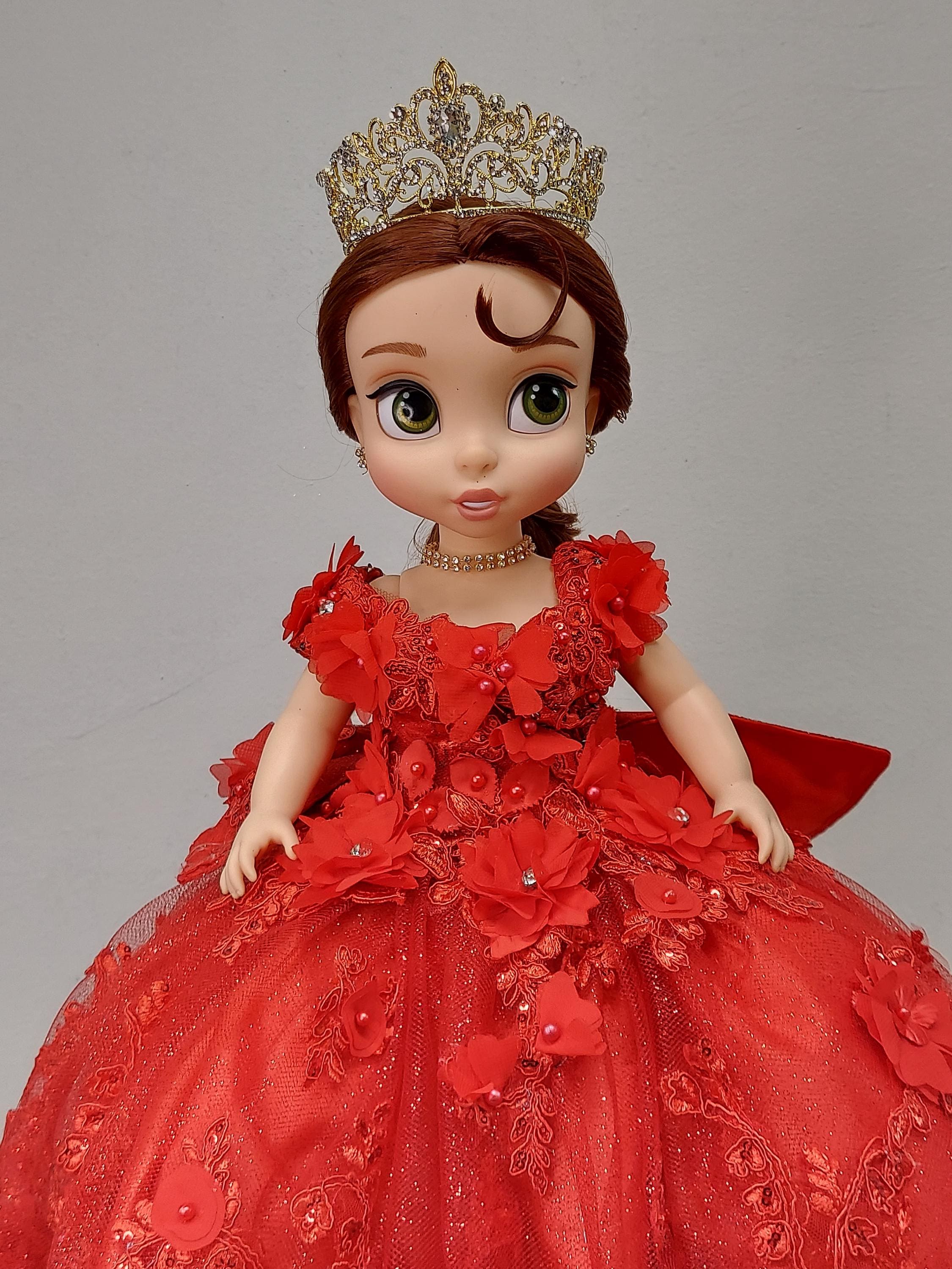 open lace back dress Disney, Princess Elena of Avalor, kids Red Dress Fancy Outfit – FANTASIA  Costume Shop