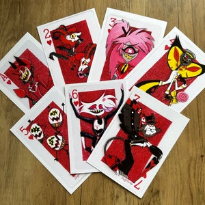 Hazbin Hotel - Baraja de cartas Impresiones tamaño postal - Corazones