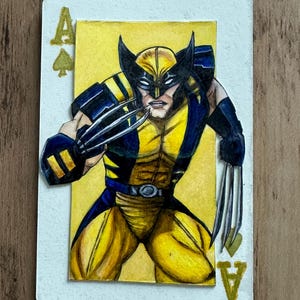 Original art Wolverine Joker Card