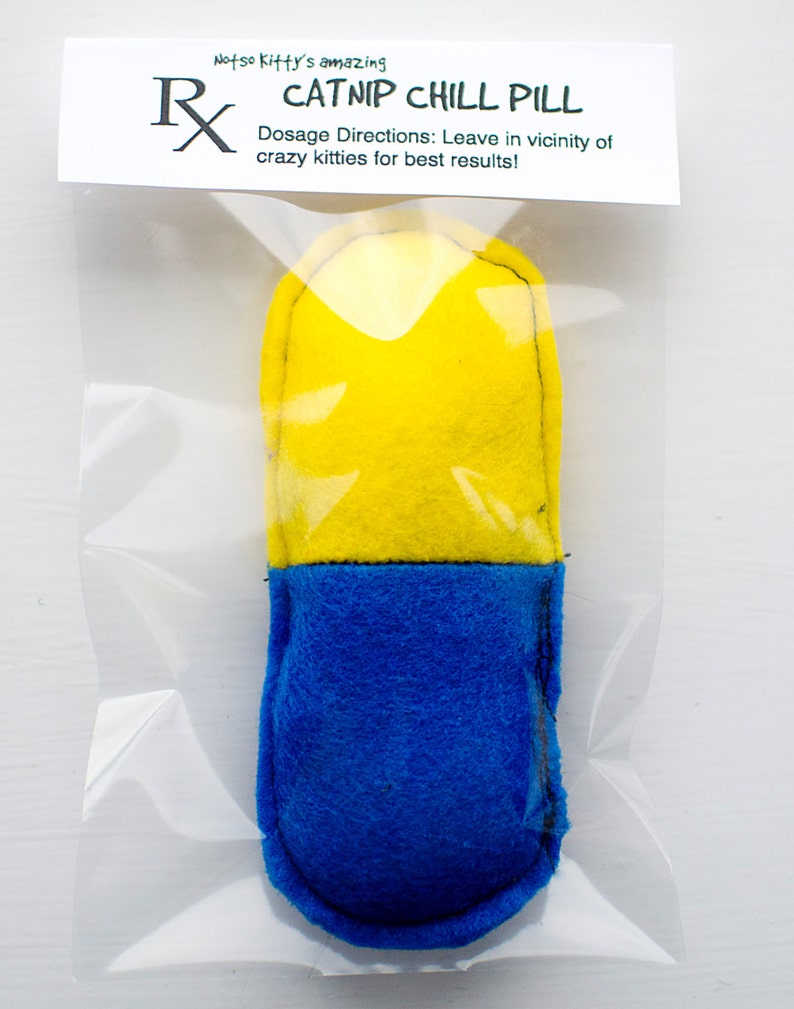 Catnip Cat Toy Chill Pill Etsy