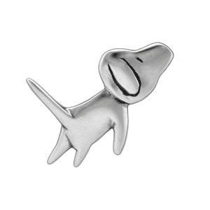 Sterling Jumping Dog Charm Necklace - Silver Dog Pendant on Adjustable Sterling Chain