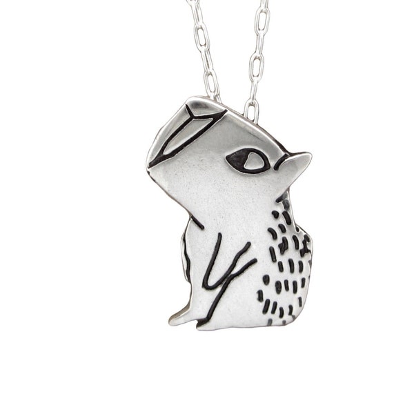 Sterling Silver Capybara Charm Necklace - Silver Capybara Pendant on Adjustable Chain