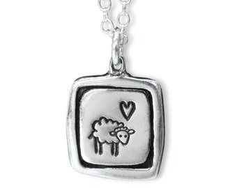 Sterling Silver Sheep Charm Necklace - Lamb Charm Pendant - Sheep Jewelry