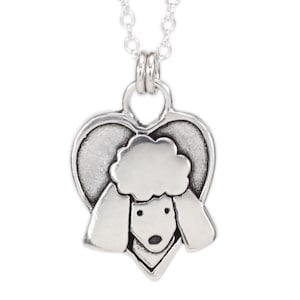Sterling Silver Poodle Charm Necklace on 925 Adjustable Chain 16 18 20 Inch - Poodle Pendant