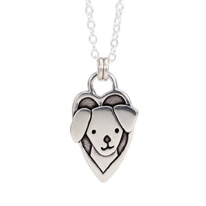 Sterling Silver Labrador Retriever Charm Necklace on 925 Adjustable Chain 16 18 20 Inch - Lab Pendant