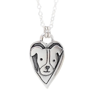 Sterling Silver Jack Russell Terrier Charm Necklace on 925 Adjustable Chain 16 18 20 Inch - Pit Bull Terrier Dog Breed Charm
