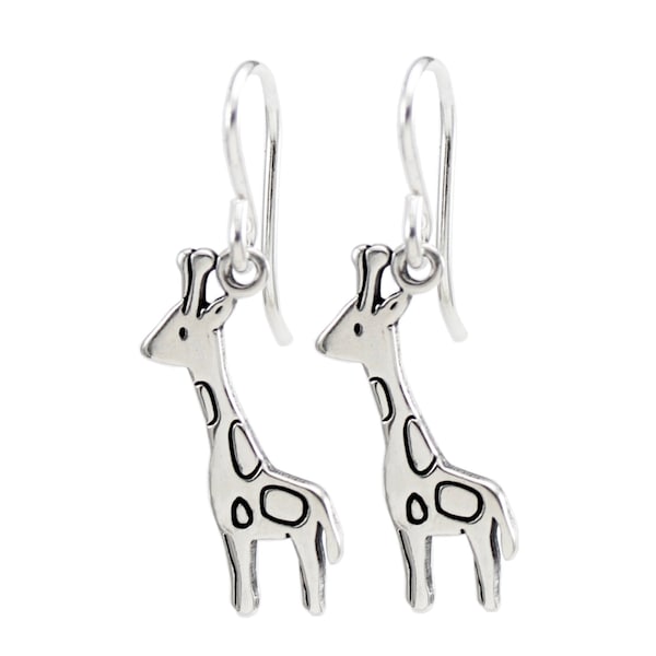 Giraffe Earrings - Sterling Silver Giraffe Earrings