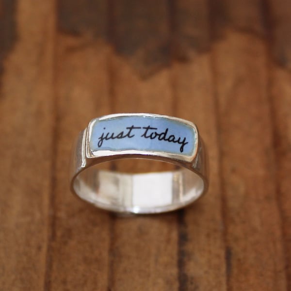 Just Today Band Ring - One Day At A Time Ring - Men's Band Ring