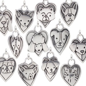 Sterling Silver Dog Breed Charm: Puppy Charm Bracelet Add On