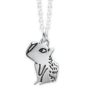 Sterling Silver Capybara Charm Necklace - Cute Capybara Pendant on Adjustable Chain