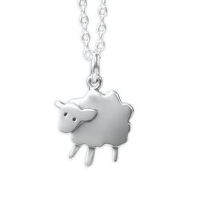 Sterling Silver Sheep Necklace: Adjustable Lamb Charm Pendant