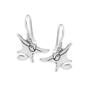 Sterling Silver Flying Squirrel Earrings - Sugar Glider Jewelry