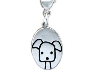 Sterling Silver Dog Keychain - Best Dog Ever Keyring