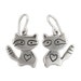 Raccoon Earrings Sterling Silver Raccoon Earrings Bandit | Etsy
