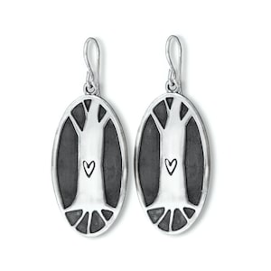 Sterling Silber Baum Ohrringe - Baum Charme baumelt - Baum Schmuck - Romantische Geschenke