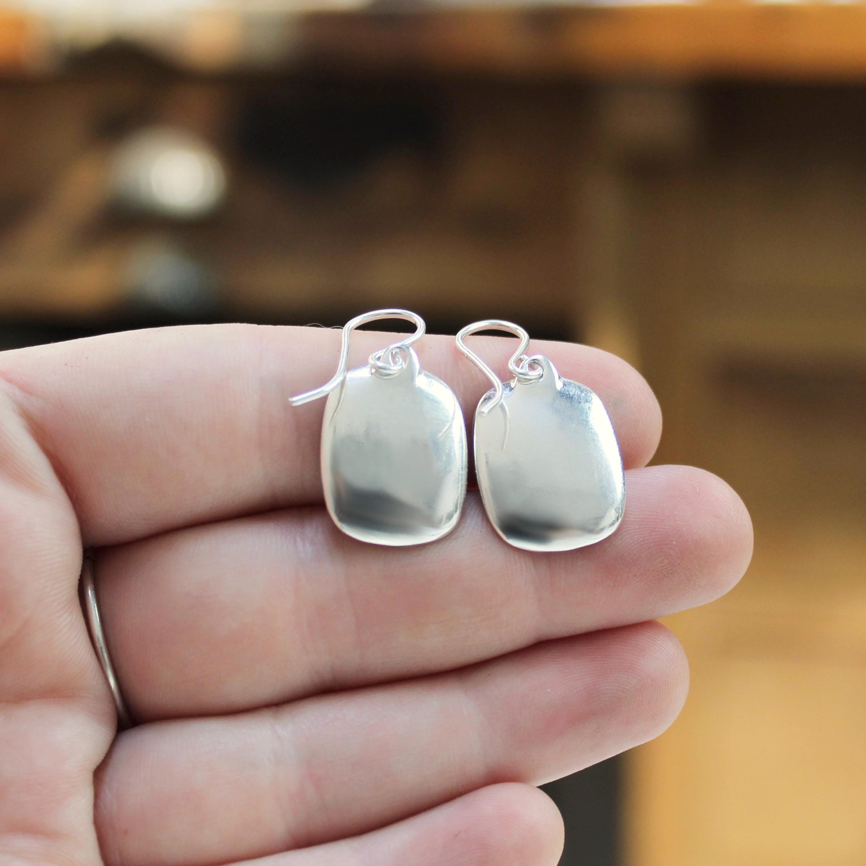 AXOMY 925 Sterling Silver Cat Ghost Drop Earrings - Halloween, Christmas Jewelry Gift For Women