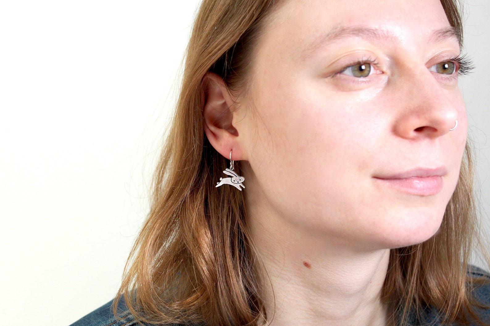 Jumping bunny earrings Clearance