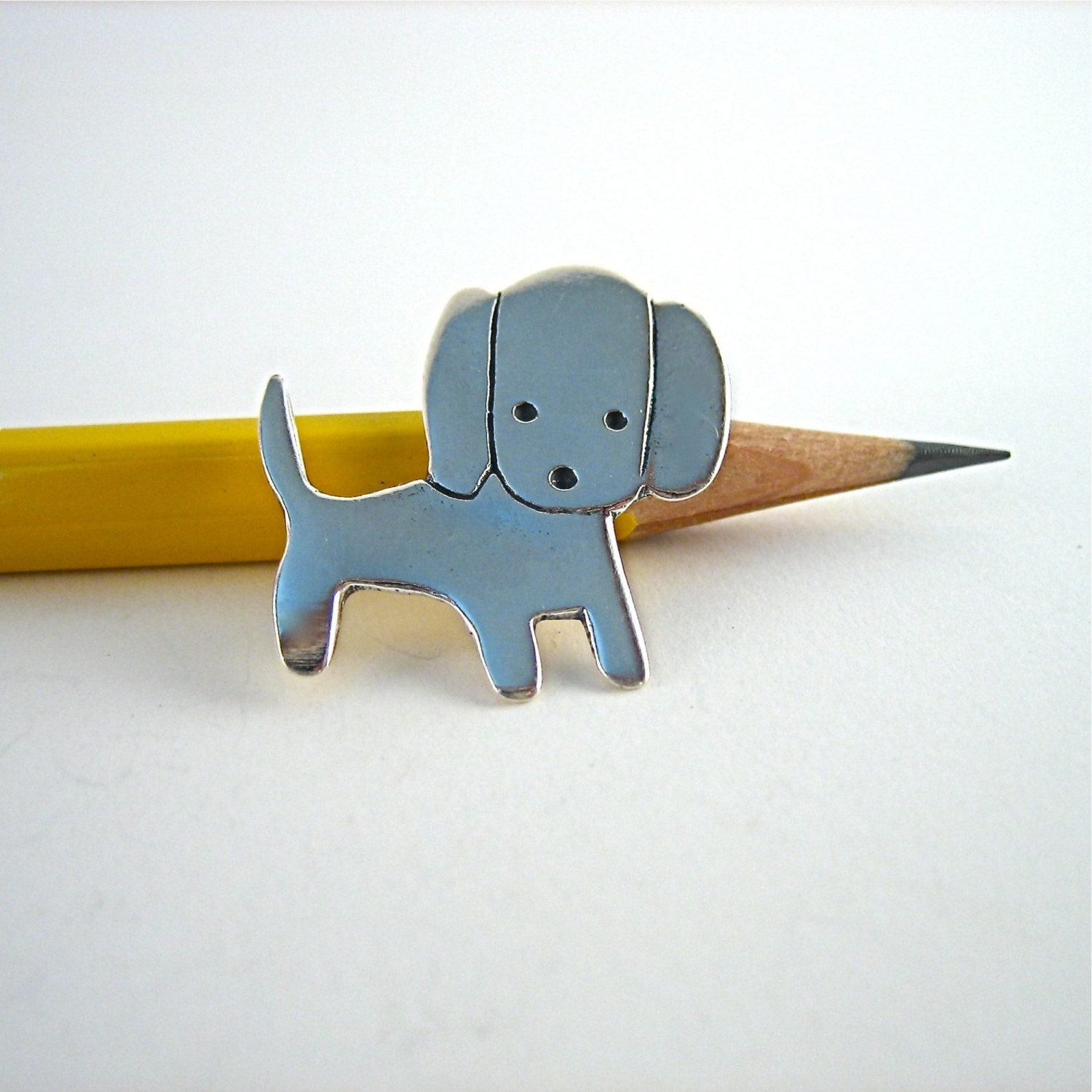 Dog Necklace Sterling Silver Dog Pendant Etsy