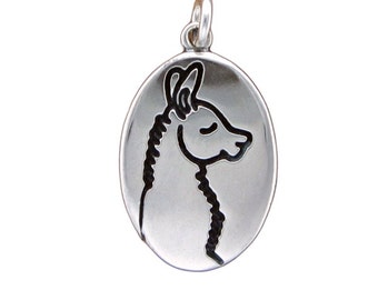 Collana con ciondolo alpaca, collana di lama, gioielli di lama, regali