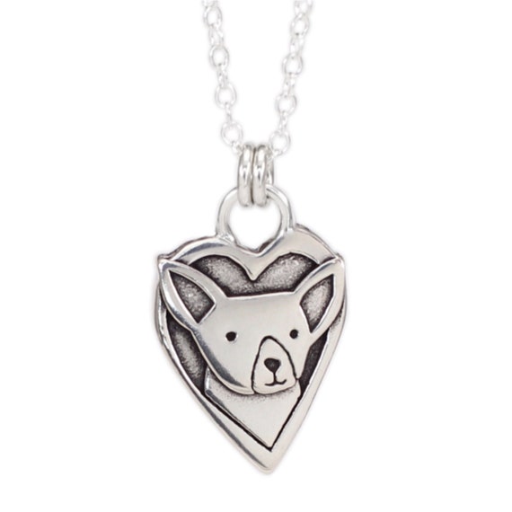 PROESS Corgi Collana in argento sterling 925 con ciondolo a