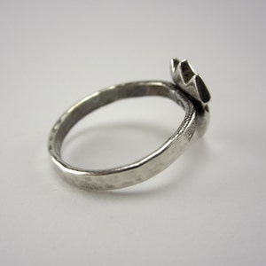 Little Sterling Silver Crown Heart Ring Princess Ring Modern Claddagh Choose Your Charm image 5