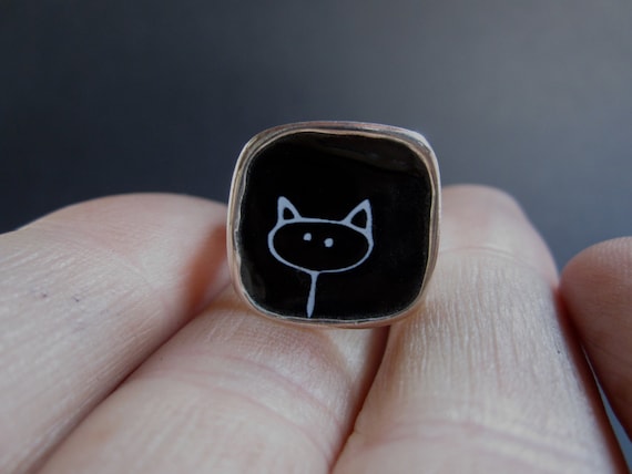 Cat ring etsy clearance