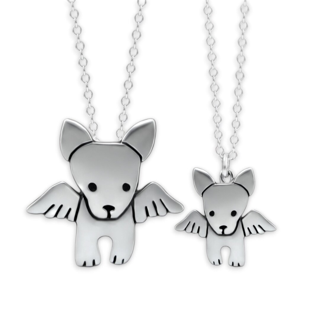 Ciondolo Ali Di Angelo Con Cane Forever In My Heart – Argento 925 Memoriale Per Pandora
