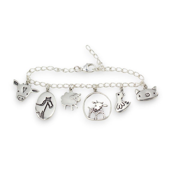 Cow charm bracelet hot sale
