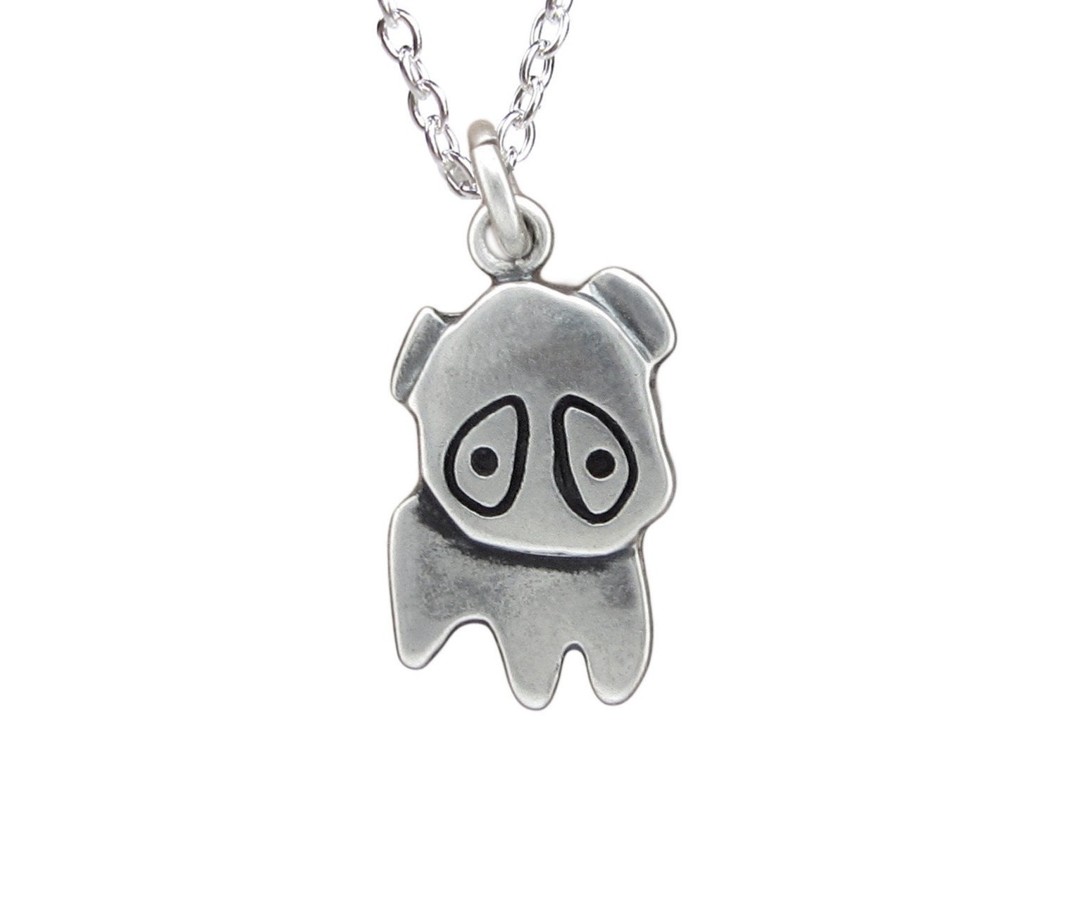 sterling silver pug charm