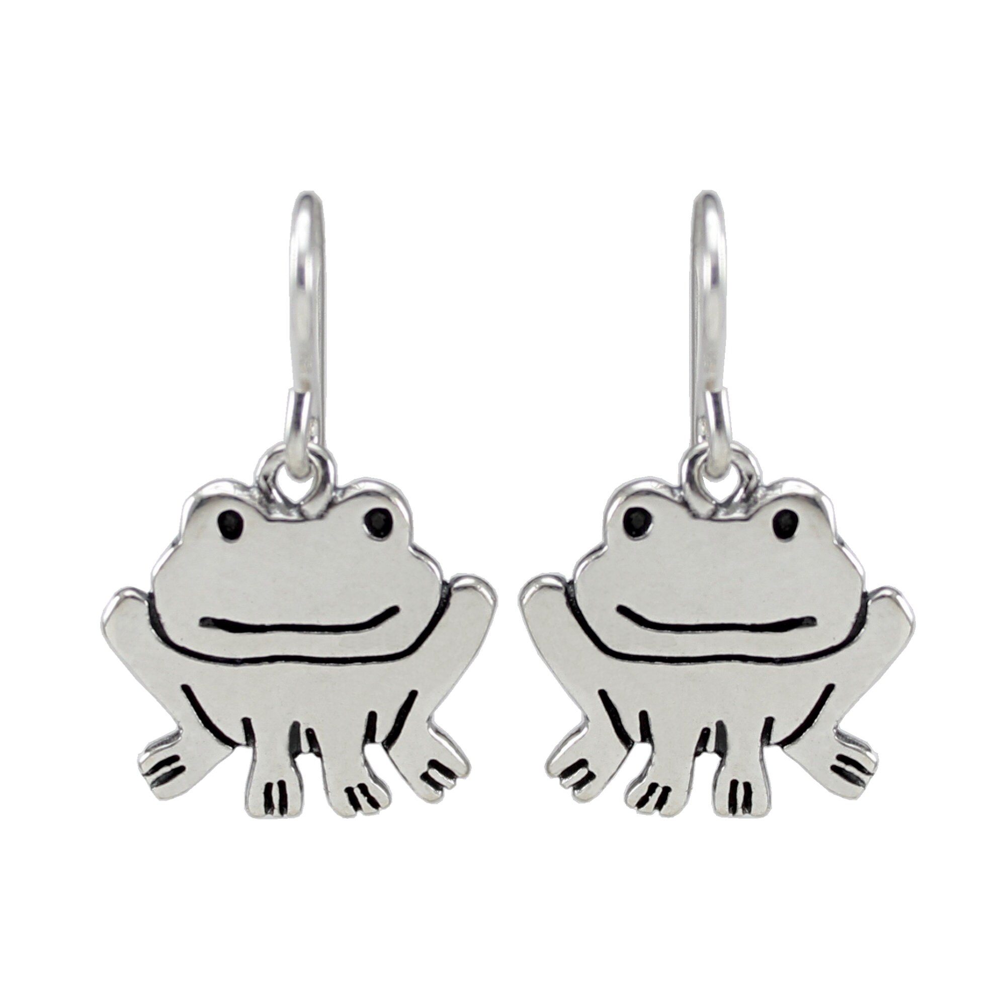 Frog earrings sterling silver clearance