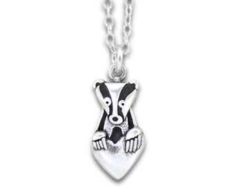 Tiny Badger Charm - Small Detailed and Adorable Solid Sterling Silver Badger Charm