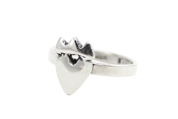 Little Sterling Silver Crown Heart Ring Princess Ring Modern Claddagh Choose Your Charm Etsy